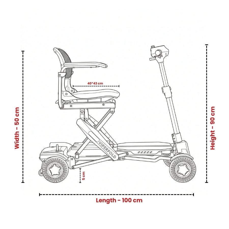 Welzo Veloce Auto automatic folding mobility scooter