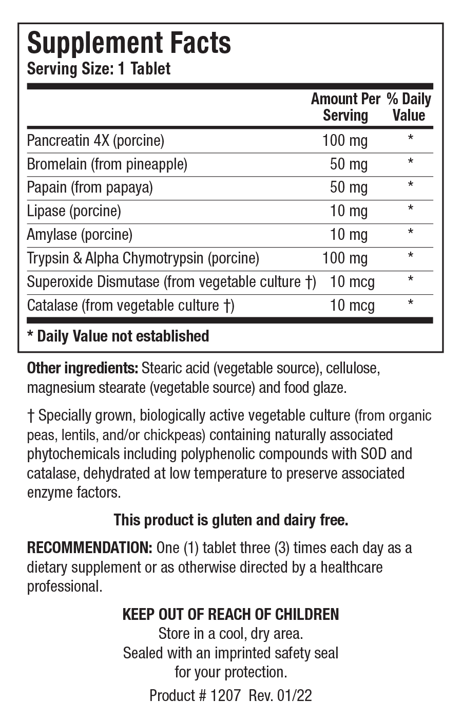 Biotics Research Intenzyme Forte – 500 compresse – immagine 2
