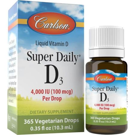 Carlson Labs Super Daily D3 4000iu 365 tippaa 10,3 ml