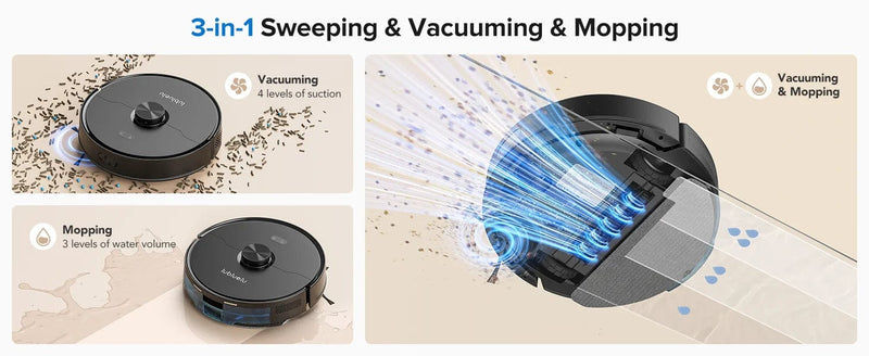 Nexa Vacuum Robot Vacuum & Mop, Smart Mapping,  Auto-Charging, Alexa/Google Control