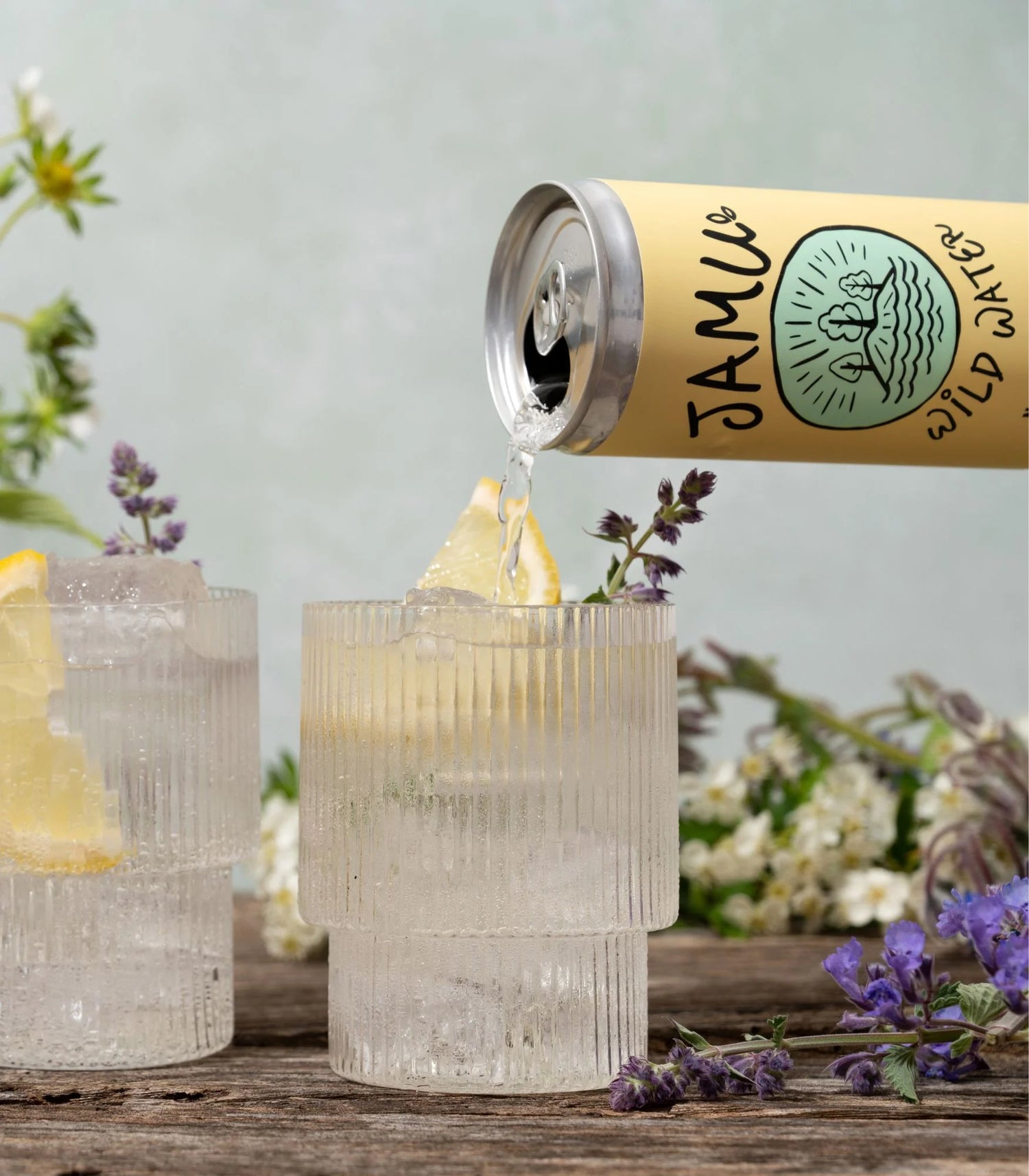 Jamu Wildwasser natürlicher funkelnder Zitronen + gutfreundliche Faser & Botanicals 250 ml