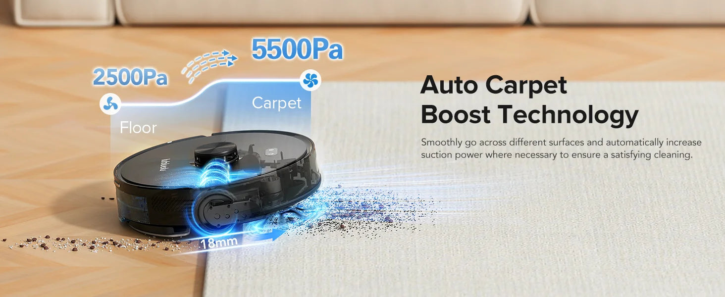 NEXA Vacuum Robot Vacuum & MOP, mappatura intelligente, auto-ricarica, Alexa/Google Control