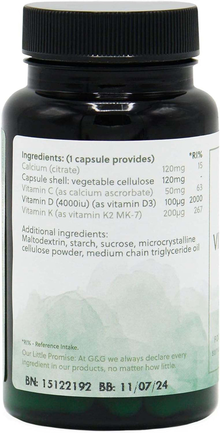 Vitamine D3 plus 60 capsules - G & G vitamines