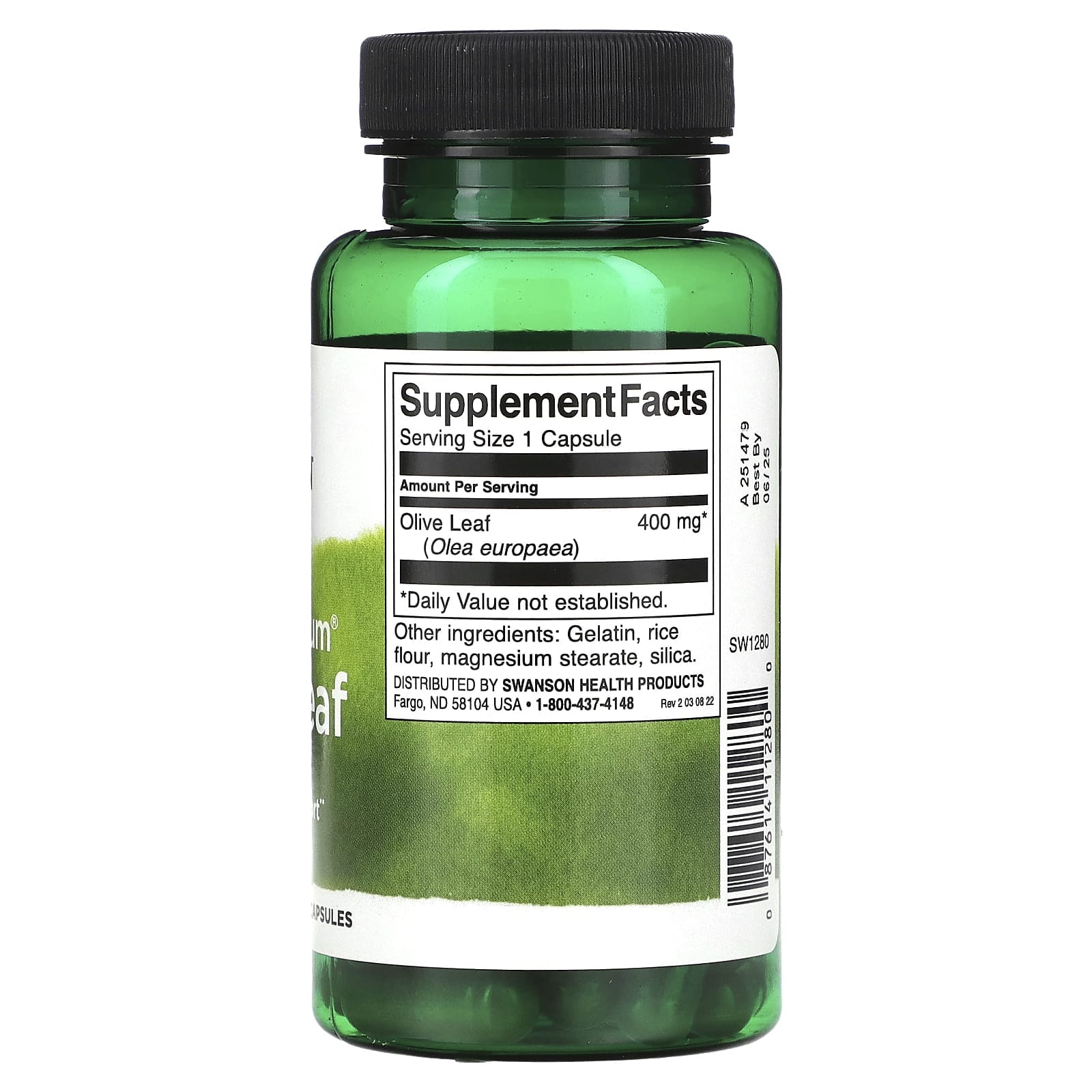 Swanson Full Spectrum Olive Leaf, 400mg - 60 caps