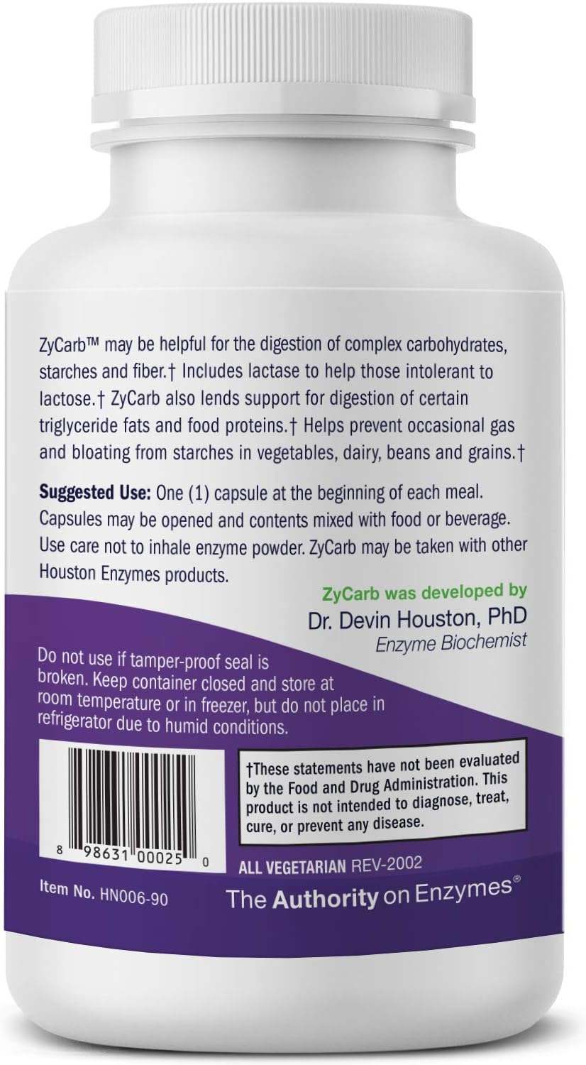 Zycarb, multi-enzyme, 90 capsules - Houston Enzymes