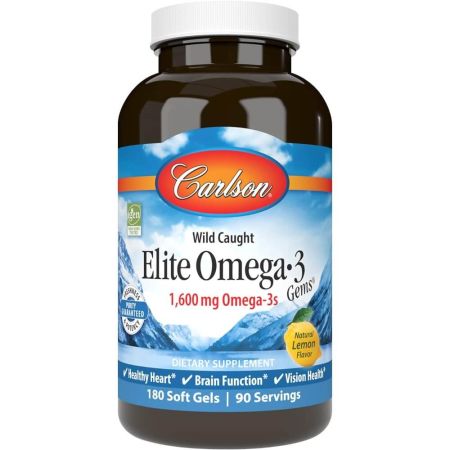 „Carlson Labs Elite Omega3 GEMS“ 1,600 mg 180 „Softgels“