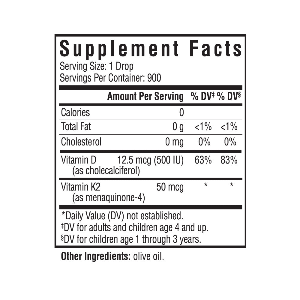 Optimale Vitamin D3 + K2 -Tropfen (30 ml) - Gesundheit suchen