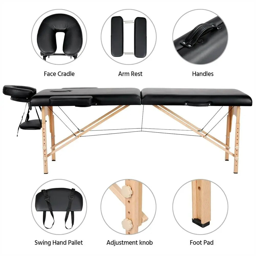 Folding Beauty Salon Bed, Portable Spa Massage Tables, Foldable with Bag