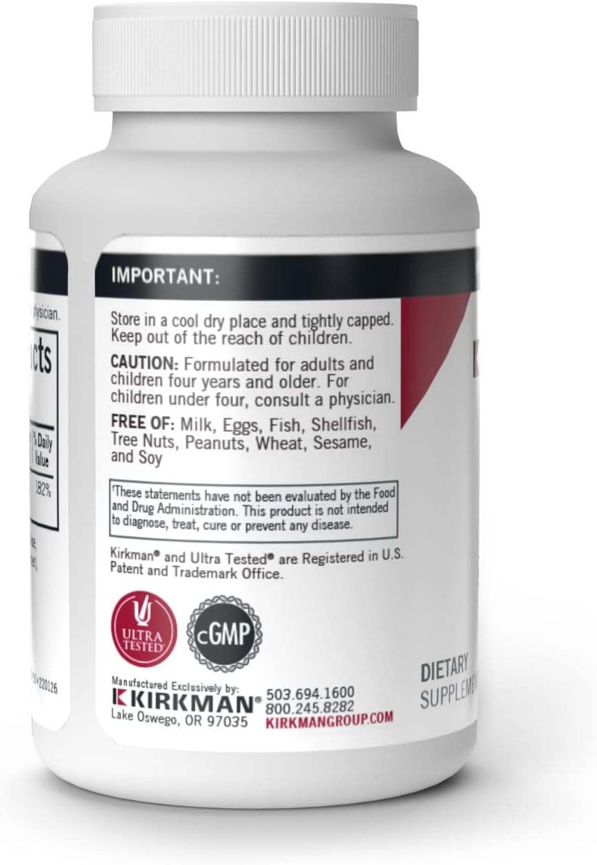 Zinc 20mg, Hypoallergenic - 250 Capsules - Kirkman Laboratories