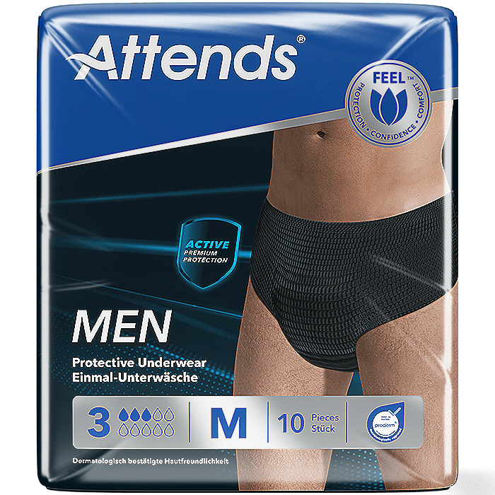 Attends Men Protective Underwear 3 Medium Pack of 10 - welzo