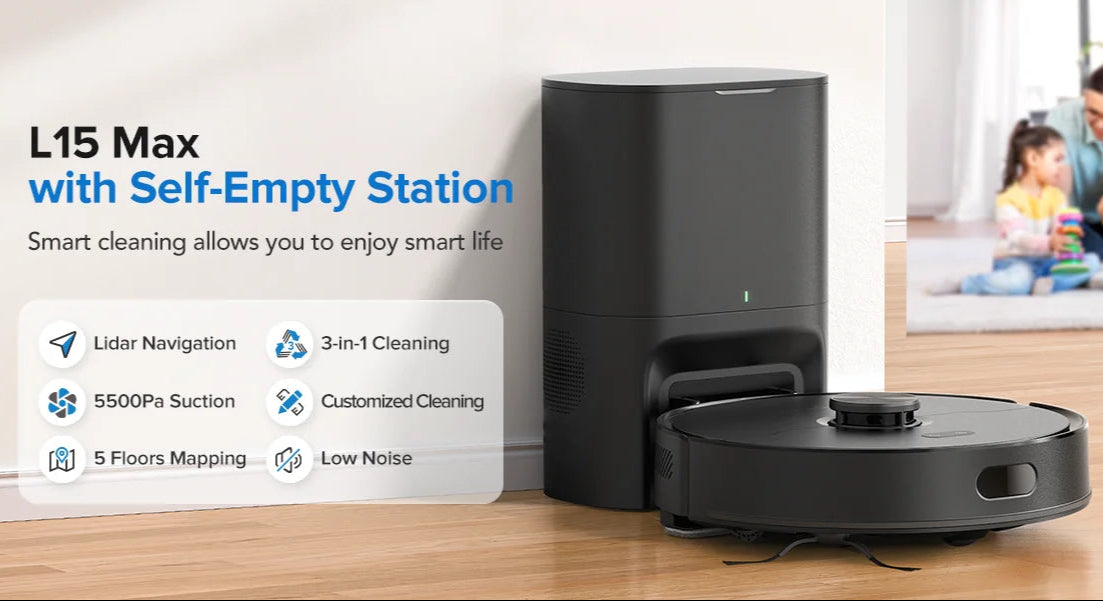 NEXA Vacuum Robot Vacuum & MOP, mappatura intelligente, auto-ricarica, Alexa/Google Control