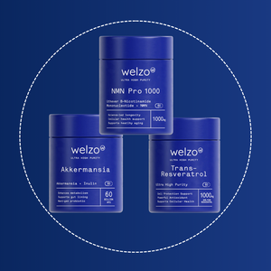 Paquete de suplementos NMN Pro + Akkermansia + Trans-Resveratrol