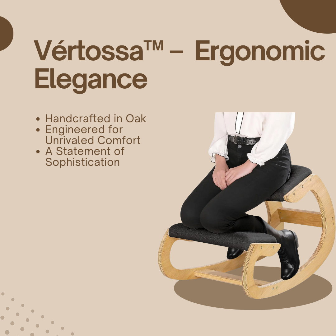 Vértossa Ergonomic Oak Kneeling Chair - Best Chair for Back Posture