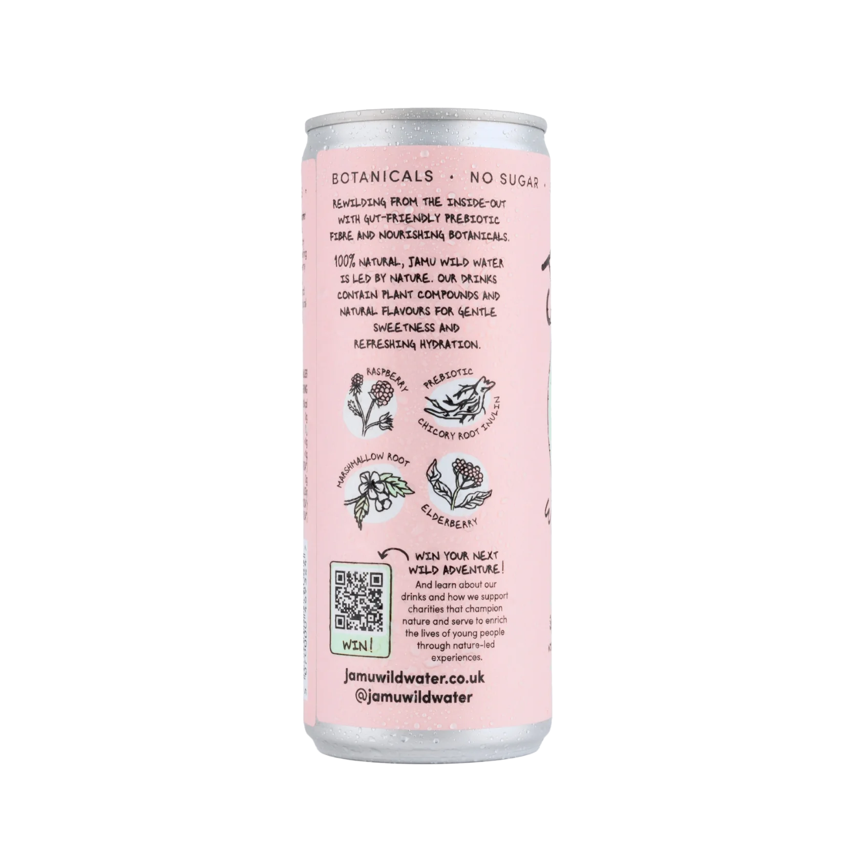 Jamu Wildwasser natürlicher funkelnder Himbeer + gutfreundliche Faser 250 ml