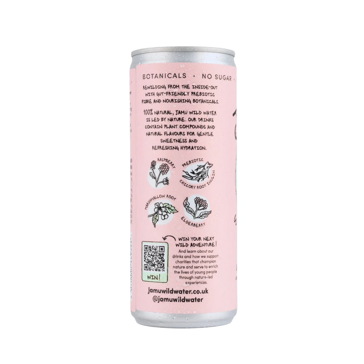 Jamu Wildwasser natürlicher funkelnder Himbeer + gutfreundliche Faser 250 ml
