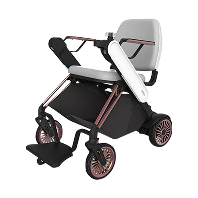 Welzo Aero Ultra-Light Dual-Motor Foldable Mobility Scooter Power Wheelchair 17.5kg