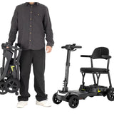 Welzo Freef Freef Lightweight Foldable Mobility Scooter - 4 Wiel, draagbare elektrische scooter voor volwassenen Lithium Battery, 20 km bereik