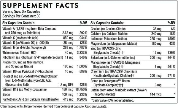 Femei multi 50+, 180 de capsule - Thorne