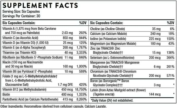 Femei multi 50+, 180 de capsule - Thorne