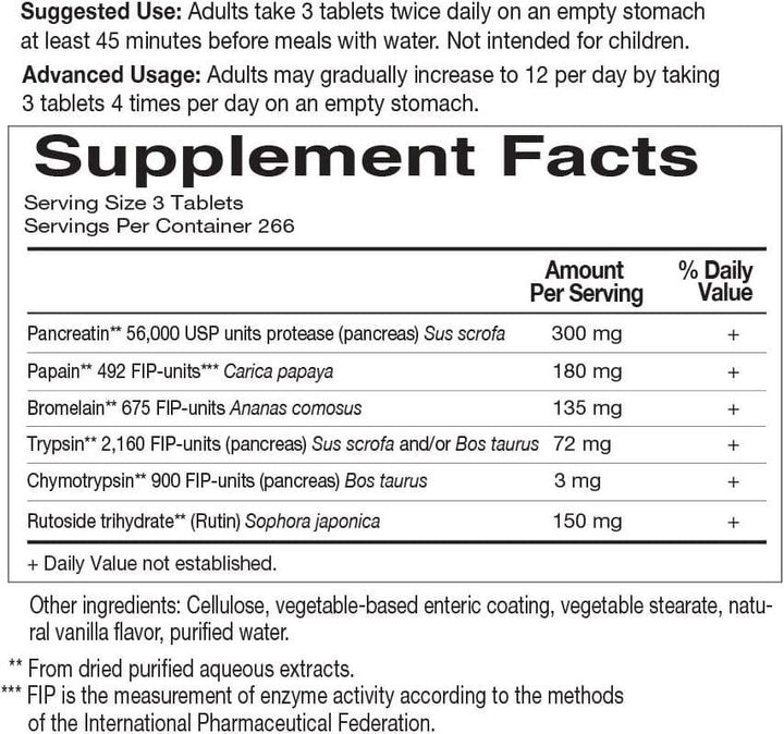 Wobenzym N, 800 enterisch gecoate tabletten - Garden of Life