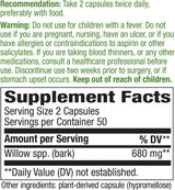Willow Bark - 100 capsules - Nature's Way