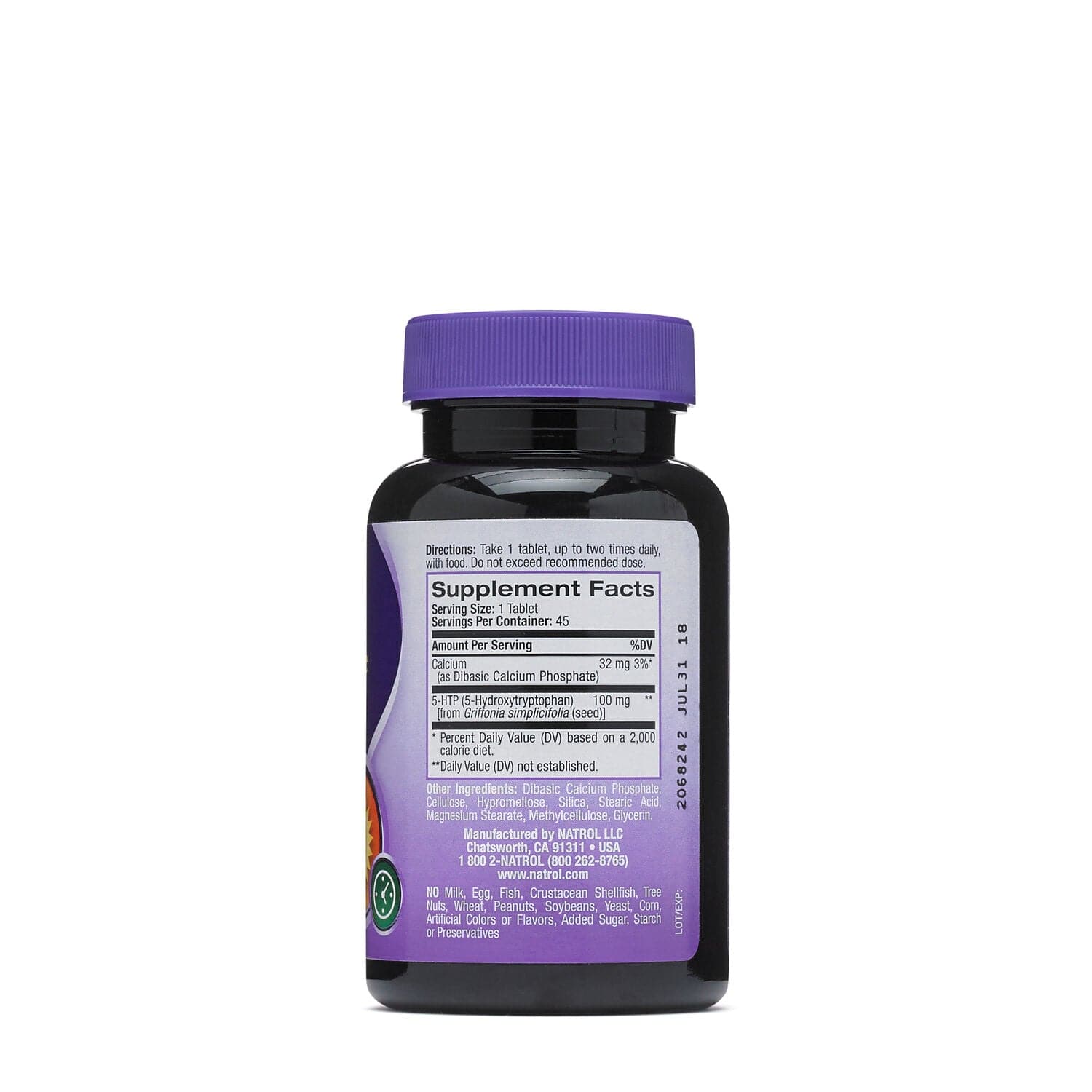 5-HTP TR, libération de temps, 100 mg, 45 comprimés - Natrol