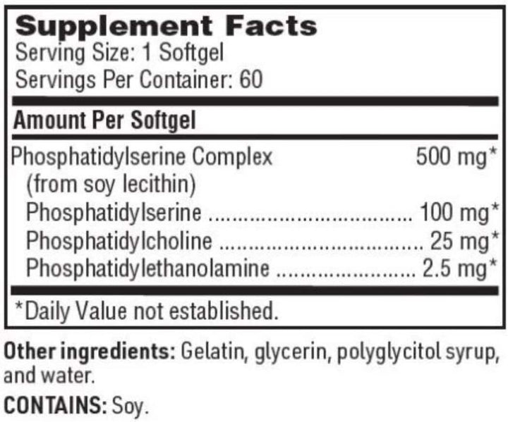 Serrabella Plus (anteriormente fosfatidil serina) 60 Softgels - Klaire Labs (SFI Health)