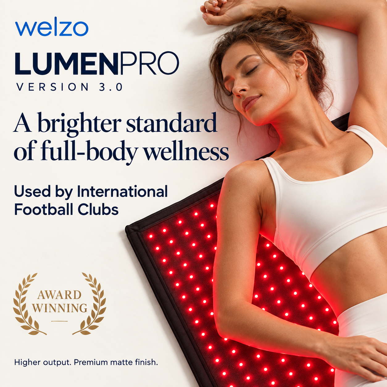 Welzo LUMENPRO™ Elite+ Ganzkörper-Rotlicht-Therapiedecke (hochdichtes LED-System)