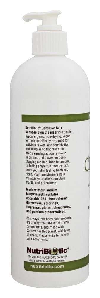 Cleanser skóry, wrażliwa skóra, bezzwetowy - (473 ml) - Nutribiotic