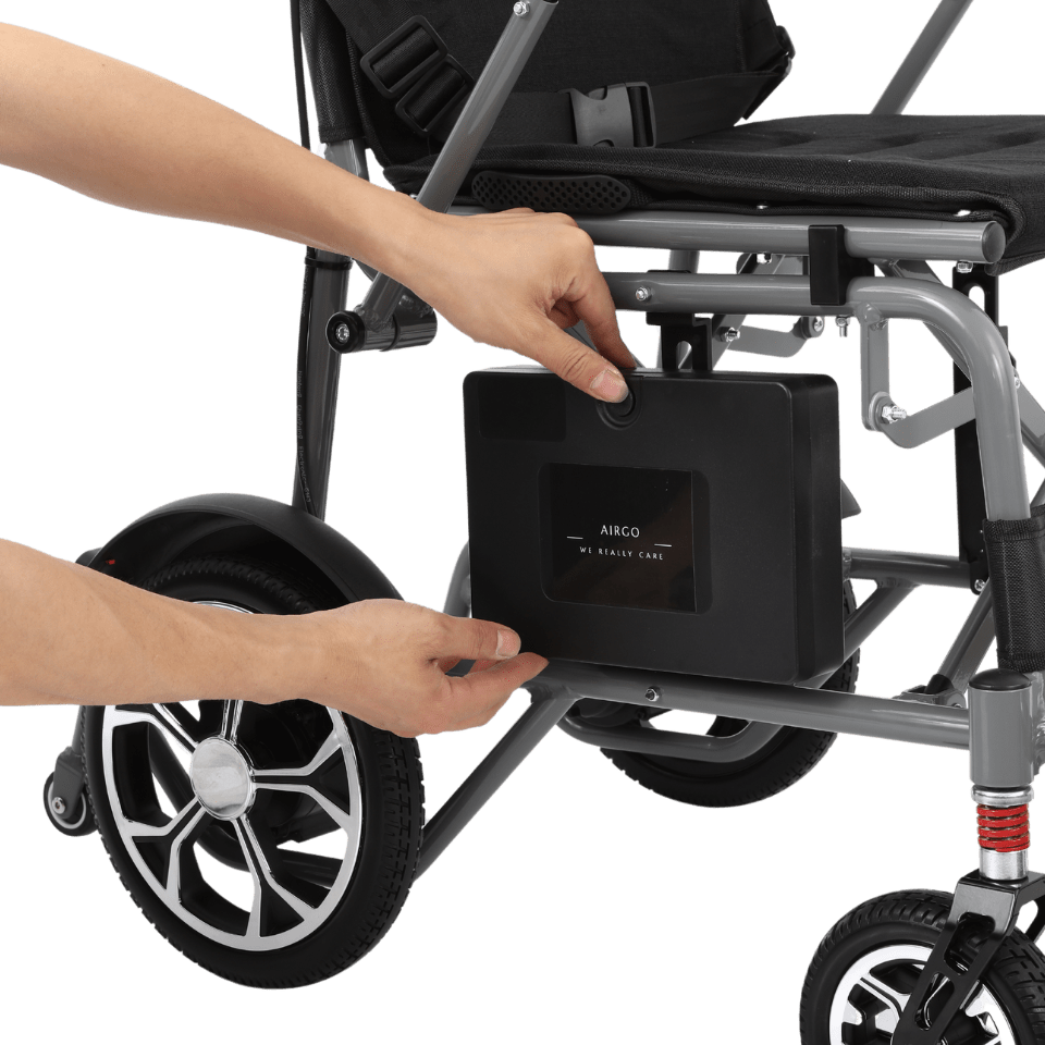 Przenośne składane krzesło z powietrza - Ultra Light 14 kg elektryczny wózek inwalidzki