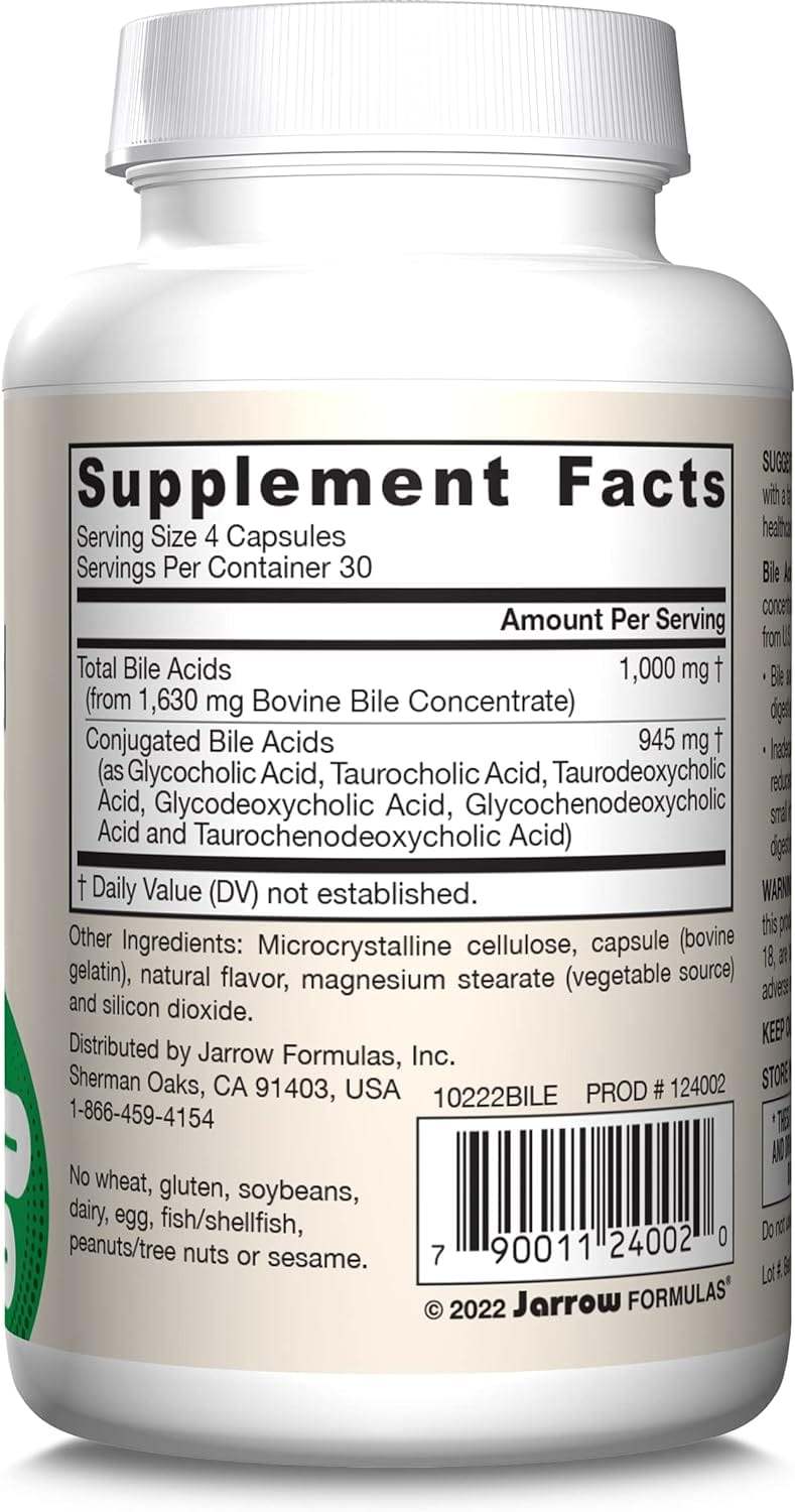 Bile Acid Factors, 120 Capsules - Jarrow Formulas