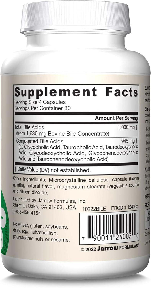 Bile Acid Factors, 120 Capsules - Jarrow Formulas