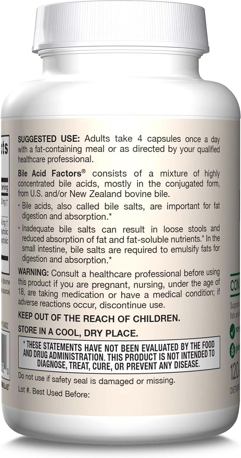 Bile Acid Factors, 120 Capsules - Jarrow Formulas