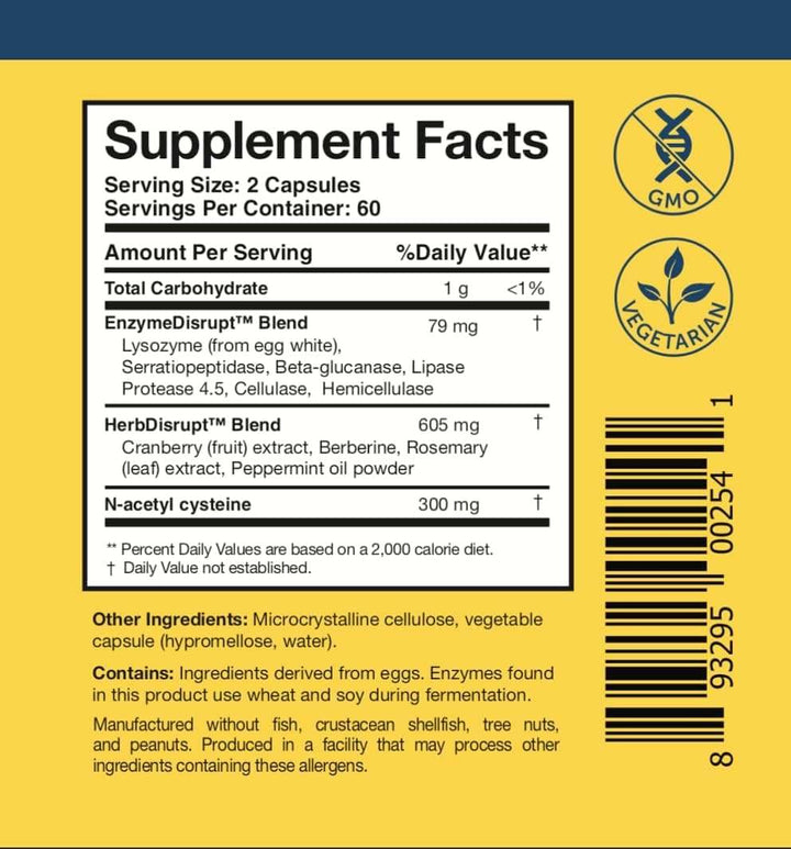 BioDisrup, 120 kapsul - raziskane prehrane