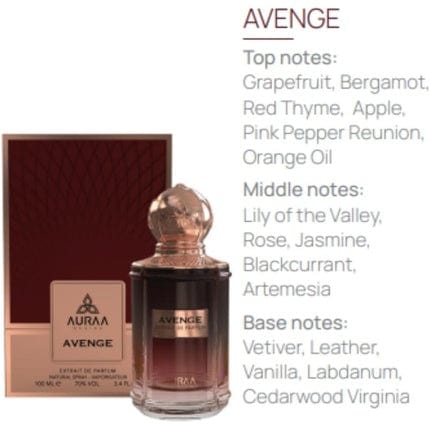 Avenge Extrait De Perfume 100ml by Auraa Desire Fruity Floral Scent for Men and Women