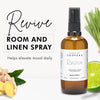 Made by Coopers Revive Calming Room and Bed Spray Lemongrass, Ginger, Lime with High-Quality Essential Oils 100ml Glass Bottle