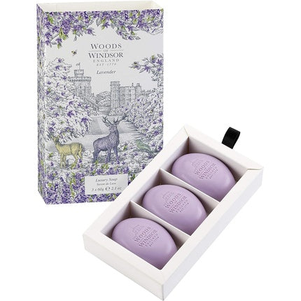 Woods of Windsor Lavender Luxury Soap for Her 60g - Pack of 3