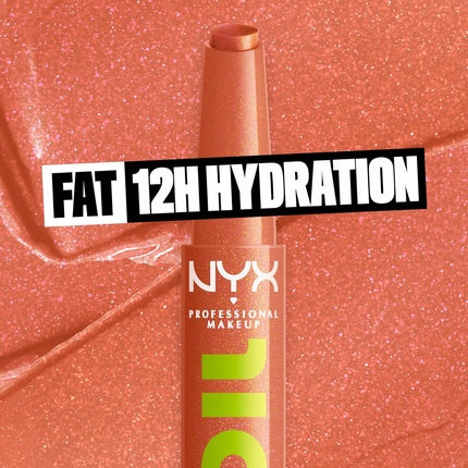 NYX Professional Makeup Fat Oil Slick Click Lightweight Buildable Pigmented Vegan Lip Balm Double Tap 10