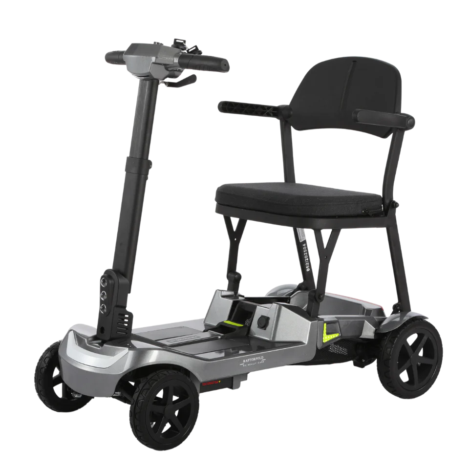 Welzo FreeFold X Dunkelgrauer, leichter, faltbarer 16-kg-Mobilitätsroller