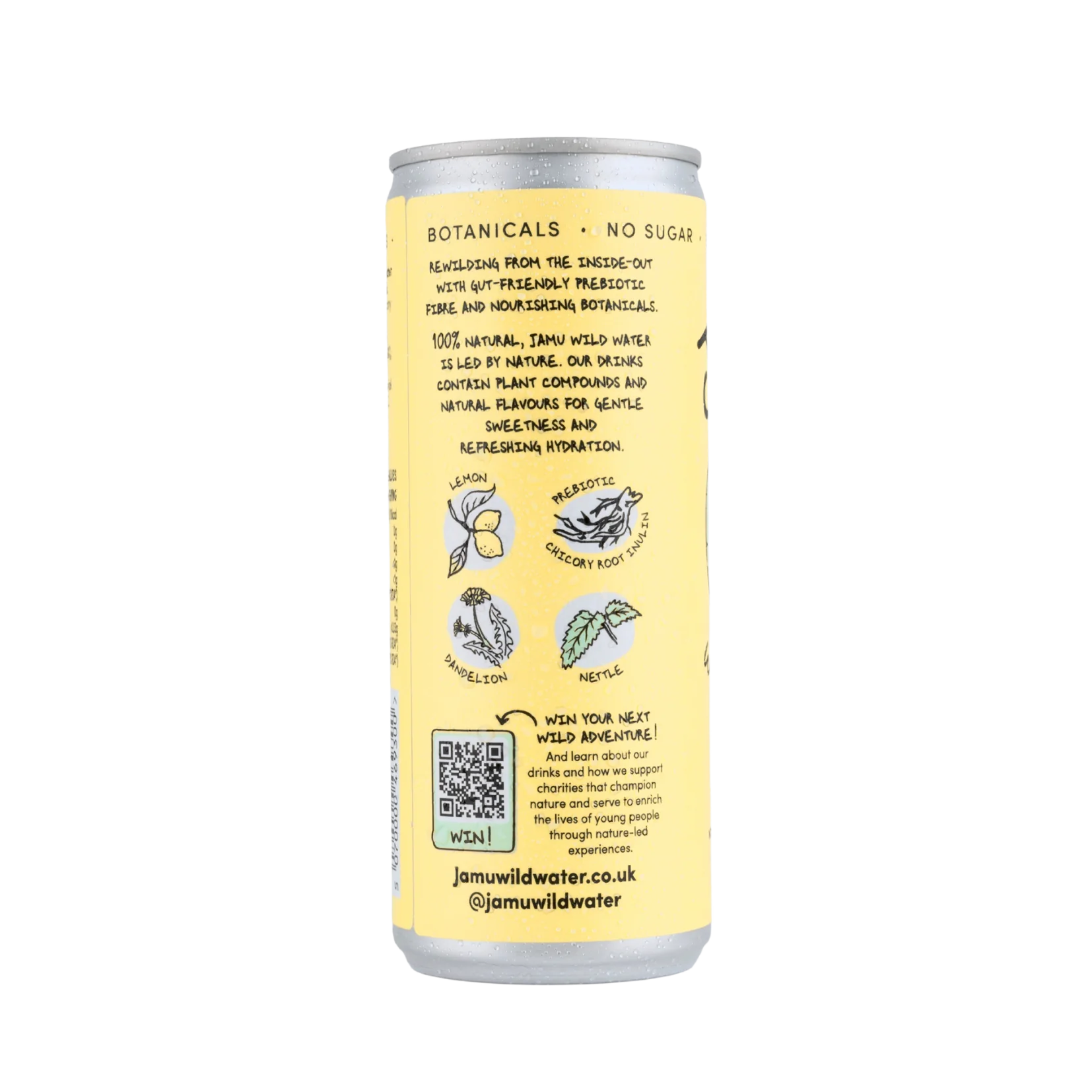 Jamu Wildwasser natürlicher funkelnder Zitronen + gutfreundliche Faser & Botanicals 250 ml