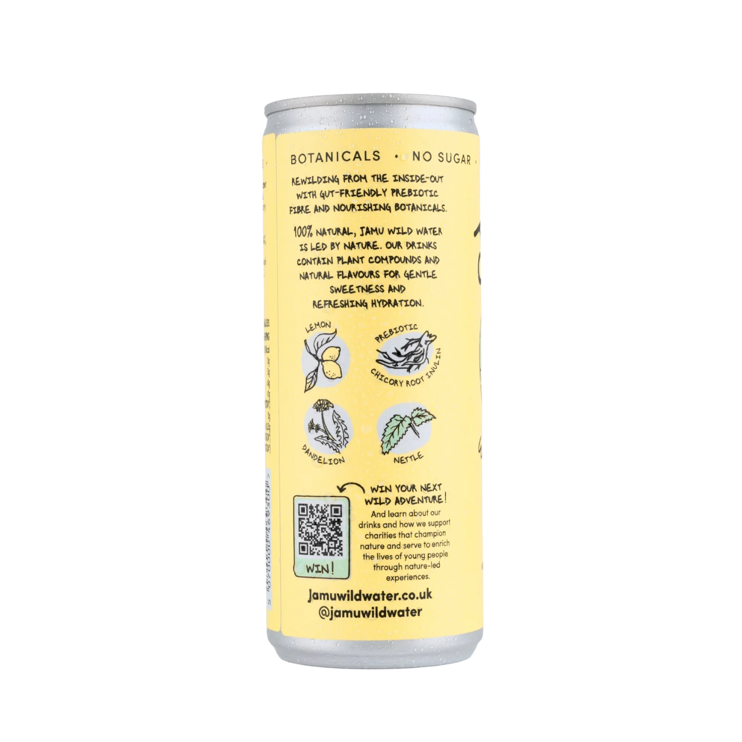 Jamu Wildwasser natürlicher funkelnder Zitronen + gutfreundliche Faser & Botanicals 250 ml
