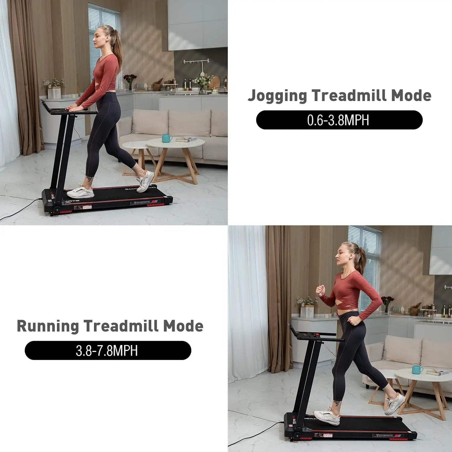 Premium Foldable Treadmill – Portable Home & Office Fitness Treadpad