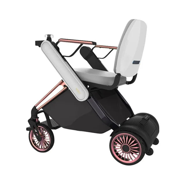 Welzo Aero Ultra-Light Dual-Motor Foldable Mobility Scooter Power Wheelchair 17.5kg