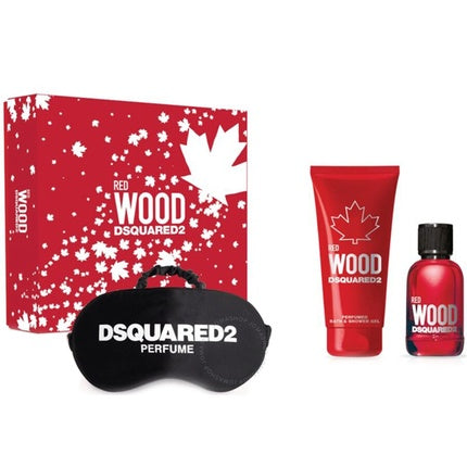 Dsquared2 Red Wood 3 Piece Gift Set Eau de Toilette 50ml - Shower Gel 50ml - Night Mask