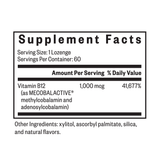 Active B12/B-12 1000 - 60 Lozenges - 1000 mcg (as Adenosylcobalamin and Methylcobalamin) - Seeking Health - welzo