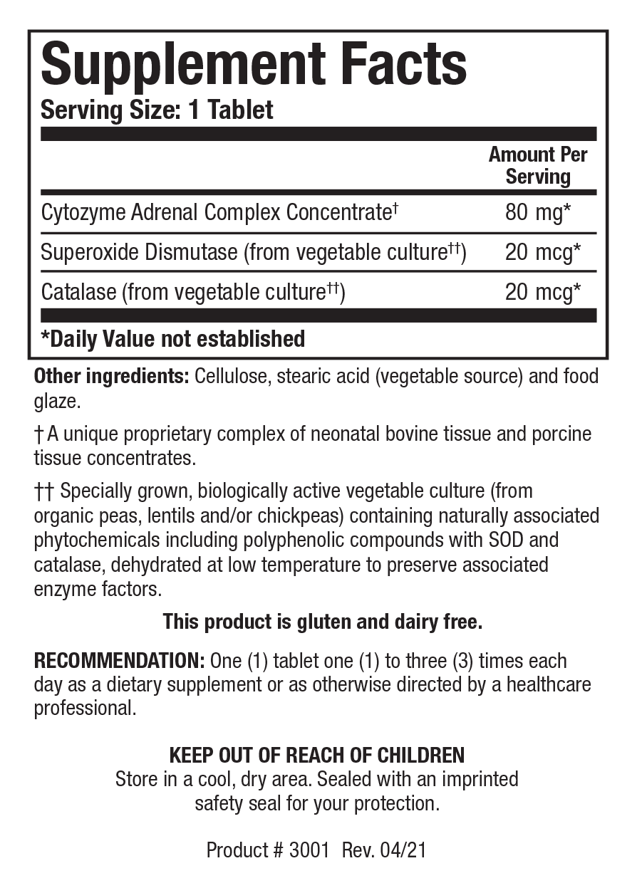 Biotics Research Cytozyme-AD – 60 Tablets – image 2