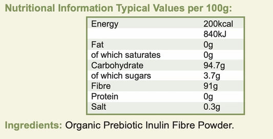 Biofibre Organic Prebiotic Inulin 250g - Golden Greens