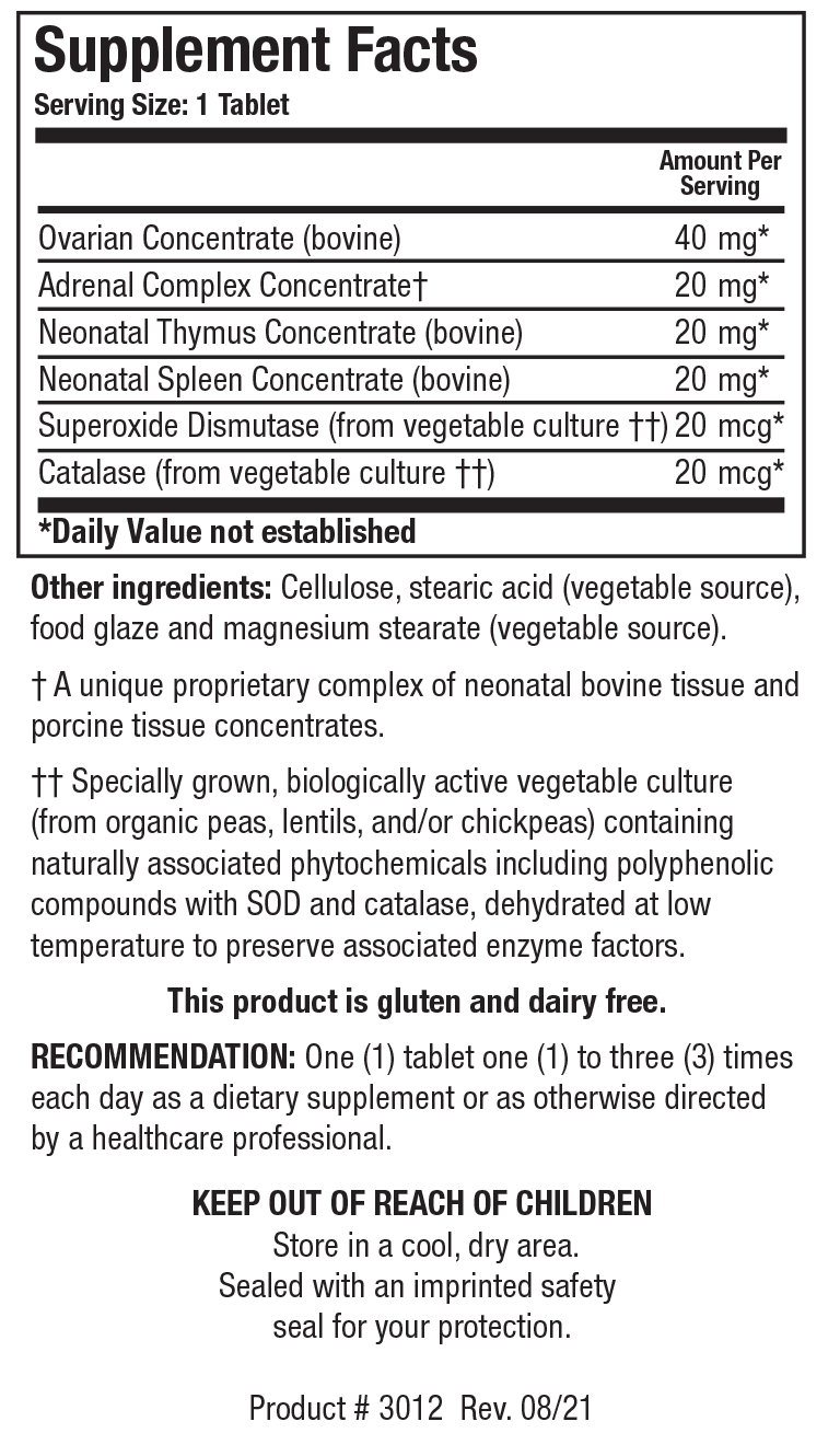 Biotics Research Cytozyme-F Female Gland Combination – 60 таблетки – изображение 2