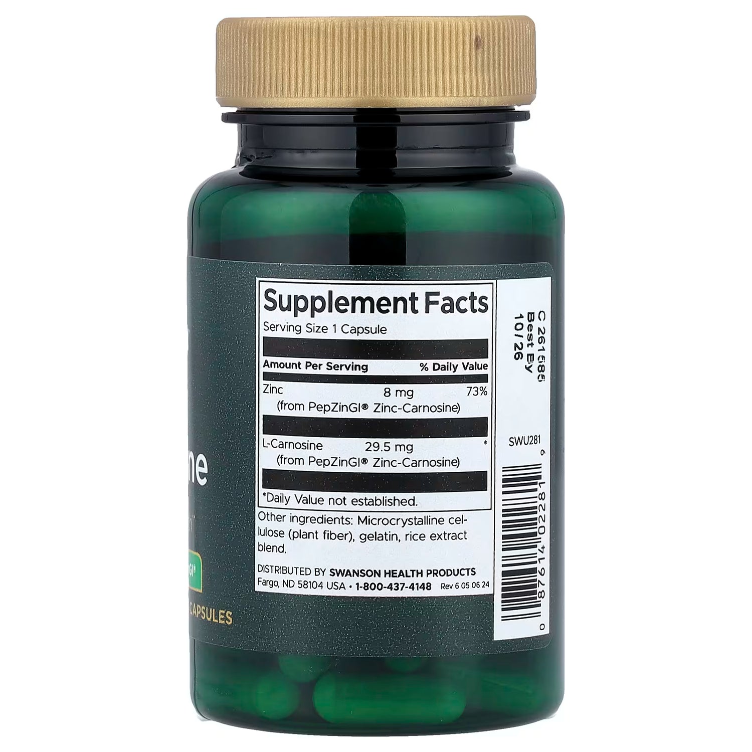 Swanson Zinc Carnosine - 60 caps