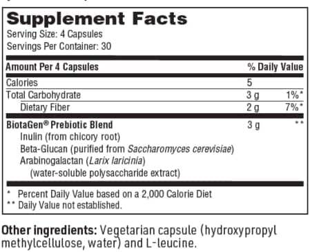 Biotagen Prebiotic, 120 κάψουλες - Klaire Labs (SFI Health)